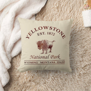 Coussin Parc national de Yellowstone vintage
