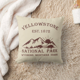 Coussin Parc national de Yellowstone vintage