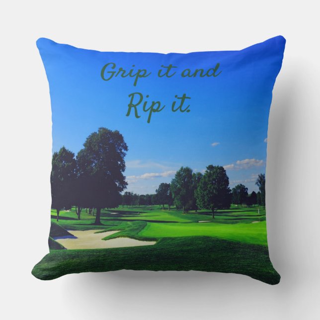 Coussin Parcours de golf Grip it and Rip it (Recto)
