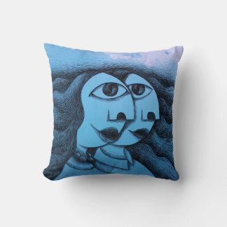 Coussin Pareja, hombre y mujer de perfil