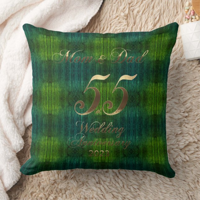 Coussin Parents du 55e anniversaire du Mariage émérite 202 (Couverture)