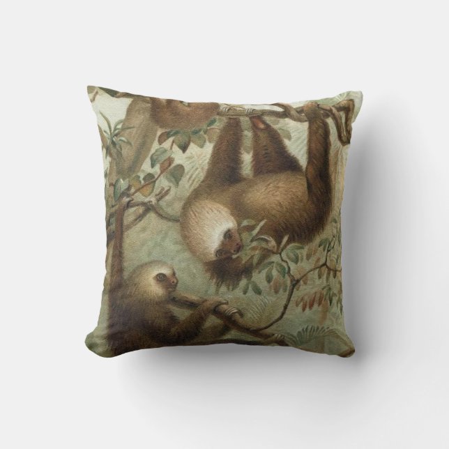 Coussin Paresses dans les arbres (Recto)