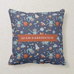 Coussin Paresses de l'espace - nom fait sur commande