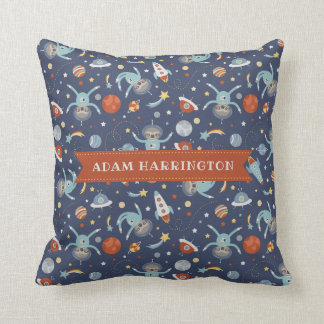 Coussin Paresses de l'espace - nom fait sur commande