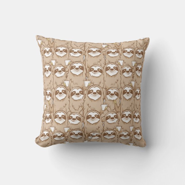 Coussin Paresses et motif de café (Recto)