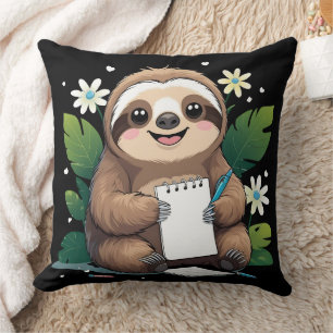 Coussin Paresseux Souriant Adorable - Retour à l'École Ave