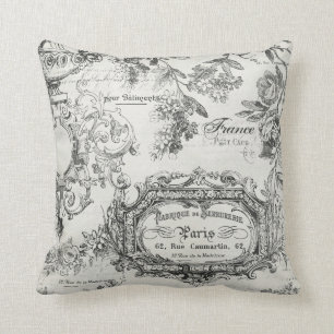 Coussin Paris France florale