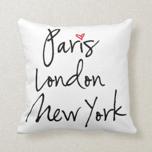 Coussin Paris, Londres, New York