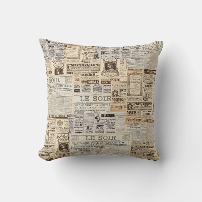 Coussin Paris vintage (Recto)