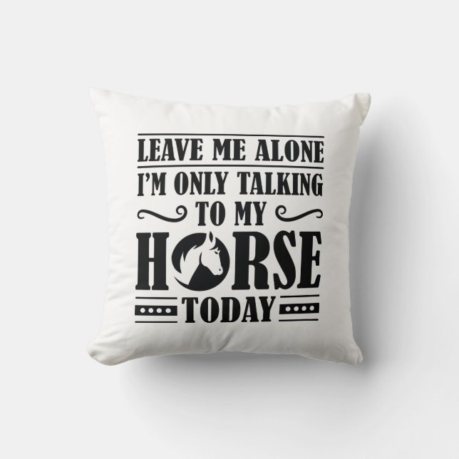 Coussin Parler À Mon Cheval (Recto)