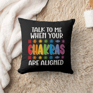Coussin Parlez-Moi Quand Vos Chakras Sont Alignés Drôle