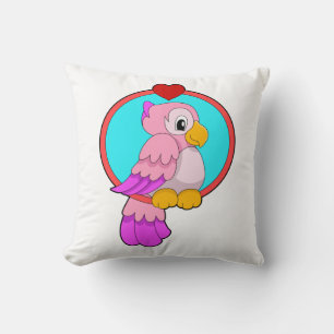 Coussin Parrot au coeur