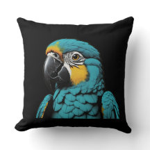 Parrot Bird Design Throw Pillow