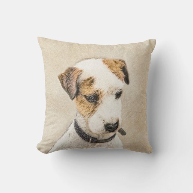 Coussin Parson Jack Russell Terrier Peinture - Chien Art (Recto)