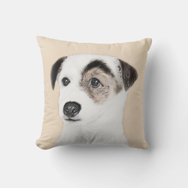 Coussin Parson Jack Russell Terrier Peinture - Chien Art (Recto)