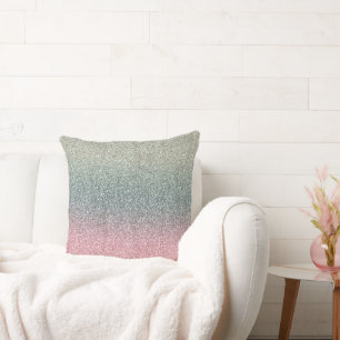 Coussin Parties scintillant à étincelle Turquoise rose pâl