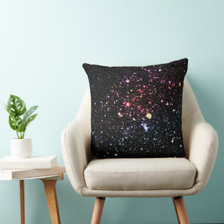 Coussin Parties scintillant astrale arc-en-ciel subtile