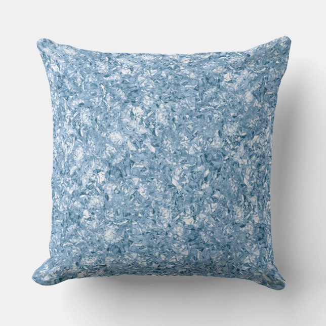 Coussin Parties scintillant Bébé bleu brillant élégant Mot (Recto)
