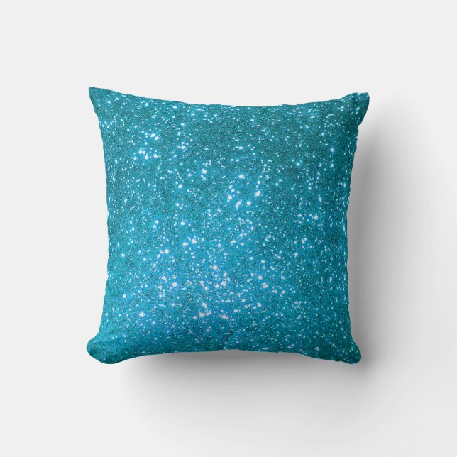 Coussin Parties scintillant Blue Gold de luxe (Recto)