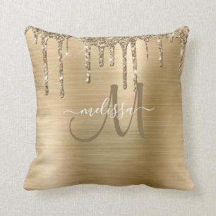 Coussin Parties scintillant Chic Gold Driving  broyé Mono