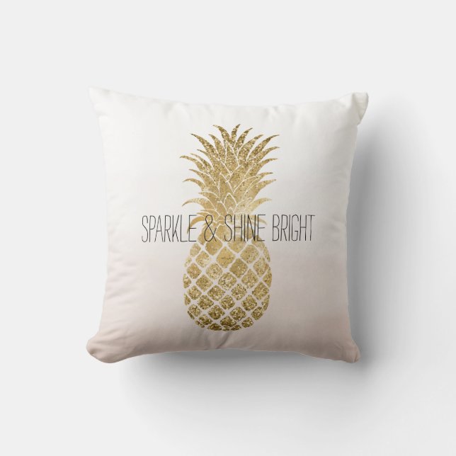 Coussin Parties scintillant Crème de Pêche Glitzy ananas S (Recto)