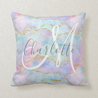 Coussin parties scintillant d'agneau en or rose turquoise 