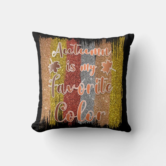 Coussin Parties scintillant d'automne tendance Feuille Cot (Recto)