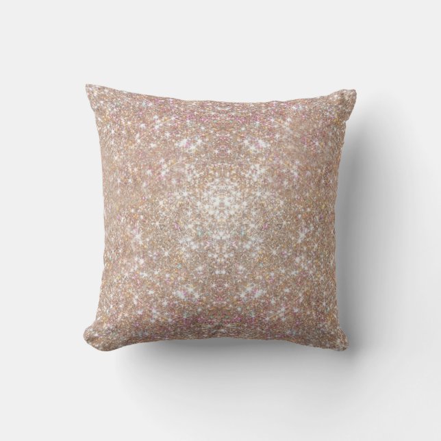 Coussin Parties scintillant de Champagne élégante (Recto)