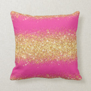 Coussin Parties scintillant de luxe en or rose