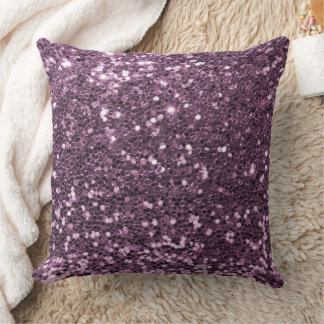 Coussin Parties scintillant de séquence Mauve Faux avec or