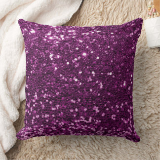 Coussin Parties scintillant de séquence violet Faux Jeu d'