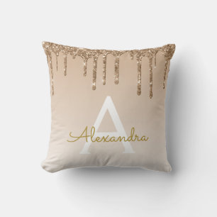 Coussin Parties scintillant d'étincelle de luxe or Monogra