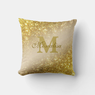 Coussin Parties scintillant d'or personnalisée