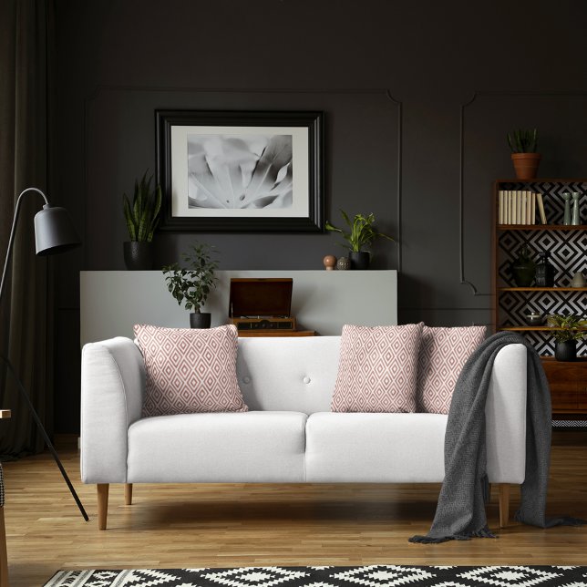 Coussin Parties scintillant d'or Rose moderne Motif géomét (Créateur téléchargé)