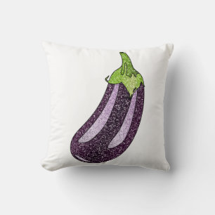 Coussin Parties scintillant Eggplant