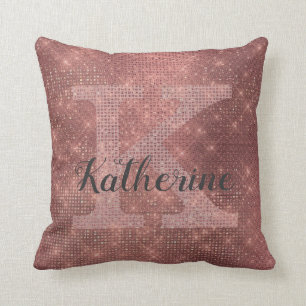 Coussin Parties scintillant en cuivre pour fille Sparkle C