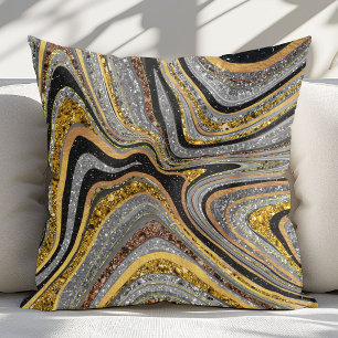 Coussin Parties scintillant en verre étincelante en marbre