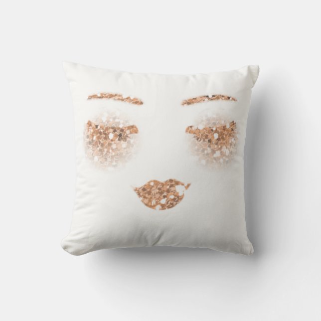 Coussin Parties scintillant étincelante des lèvres de maqu (Recto)