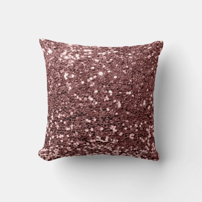 Coussin Parties scintillant Glam Séquin de mode Brown en p (Recto)