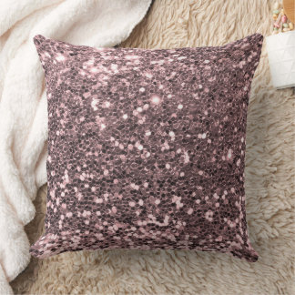 Coussin Parties scintillant Lumineuse Rose Faux Sequin Lan