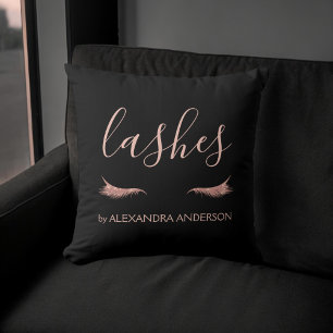 Coussin Parties scintillant or rose et extension Eyelash