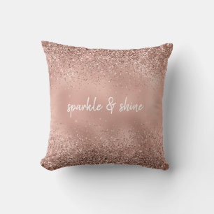 Coussin Parties scintillant or Rose Glam