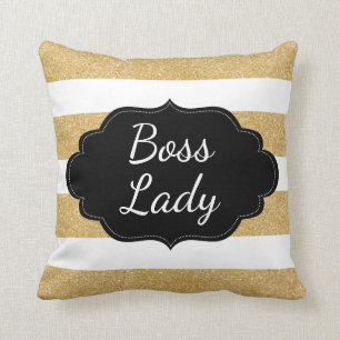 Coussin Parties scintillant or Tracées