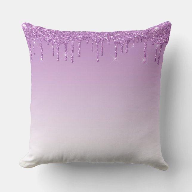 Coussin Parties scintillant personnalisée de séchage pourp (Recto)