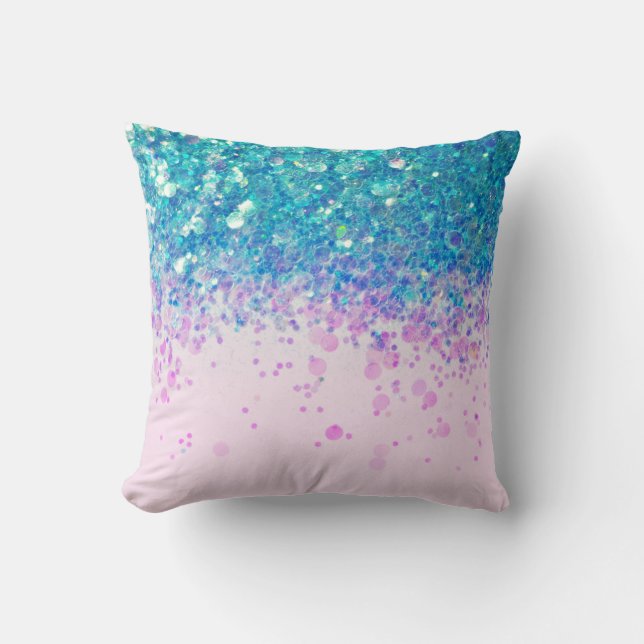 Coussin Parties scintillant Princesse Unicorne n°4 (Recto)
