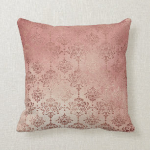 Coussin Parties scintillant rose or Glam Sparkle Damask Co