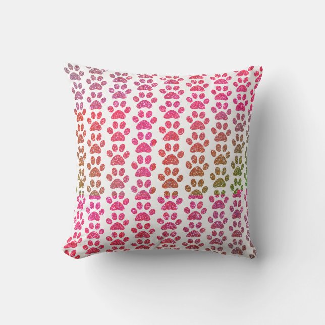 Coussin Parties scintillant rose violet Ombre étincelante  (Recto)