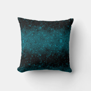 Coussin Parties scintillant scintillant confetti bleu turq