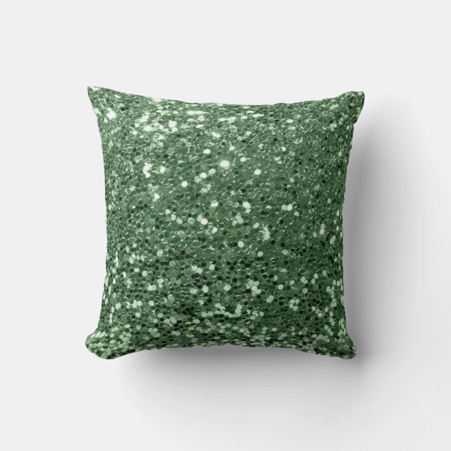 Coussin Parties scintillant Sequin Blush Grass Green Glam (Recto)