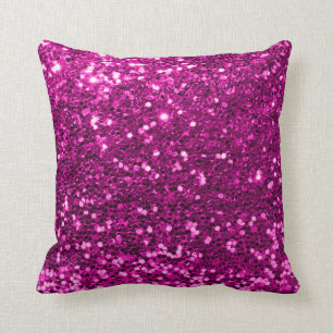 Coussin Parties scintillant Styliste Séquin de mode Fuchsi